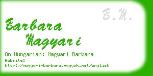 barbara magyari business card